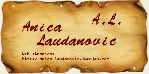 Anica Laudanović vizit kartica